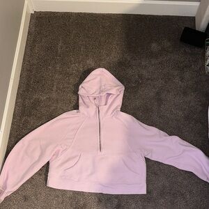 Lululemon Light Pink Cropped Hoodie